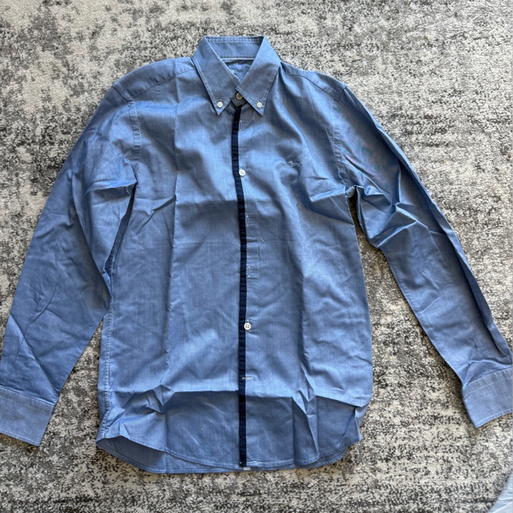 Harmont & Blaine Casual Blue Shirt with Black Trim
